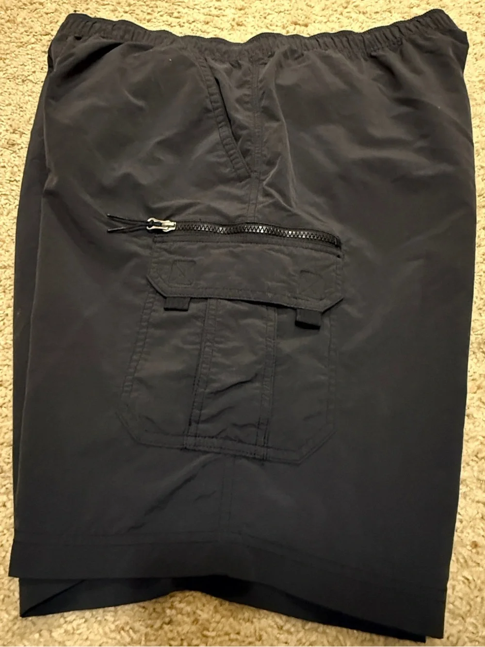 Men's Black Cargo Swim Shorts